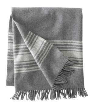 Washable Wool Throw, Striped