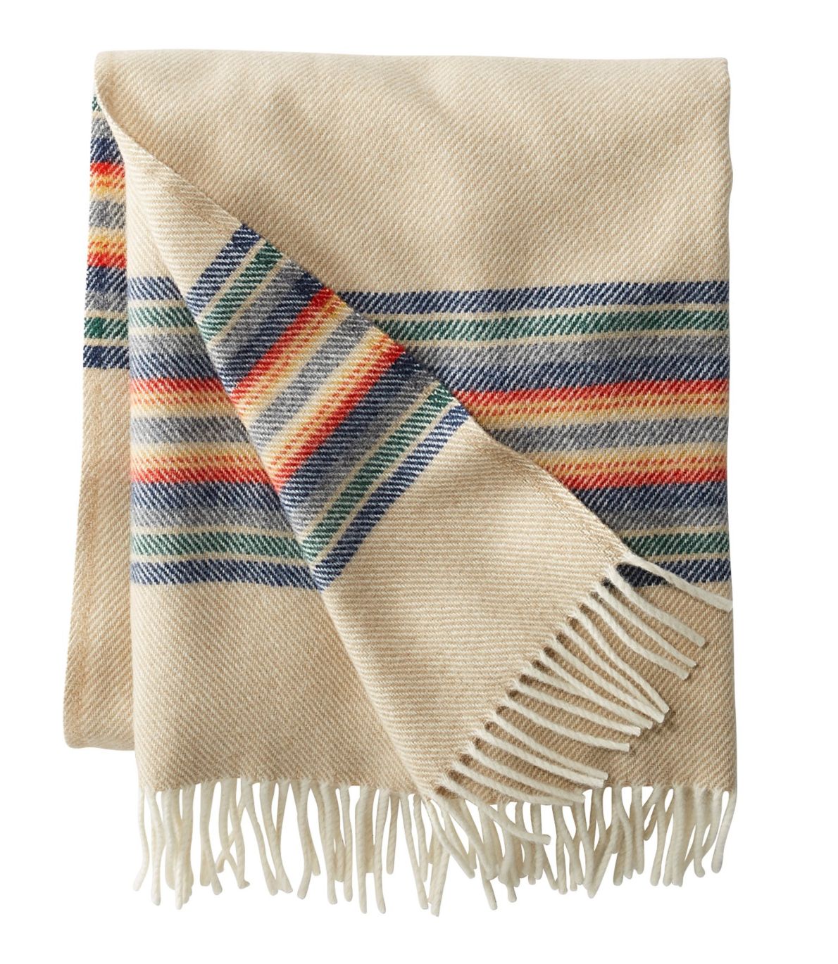 Washable Wool Throw, Striped at L.L. Bean