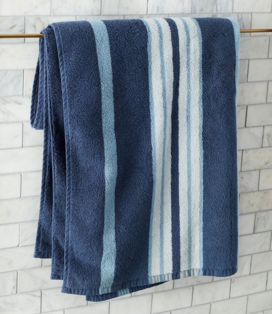 Premium Cotton Towel Set, Stripe, Slate Blue, small image number 3