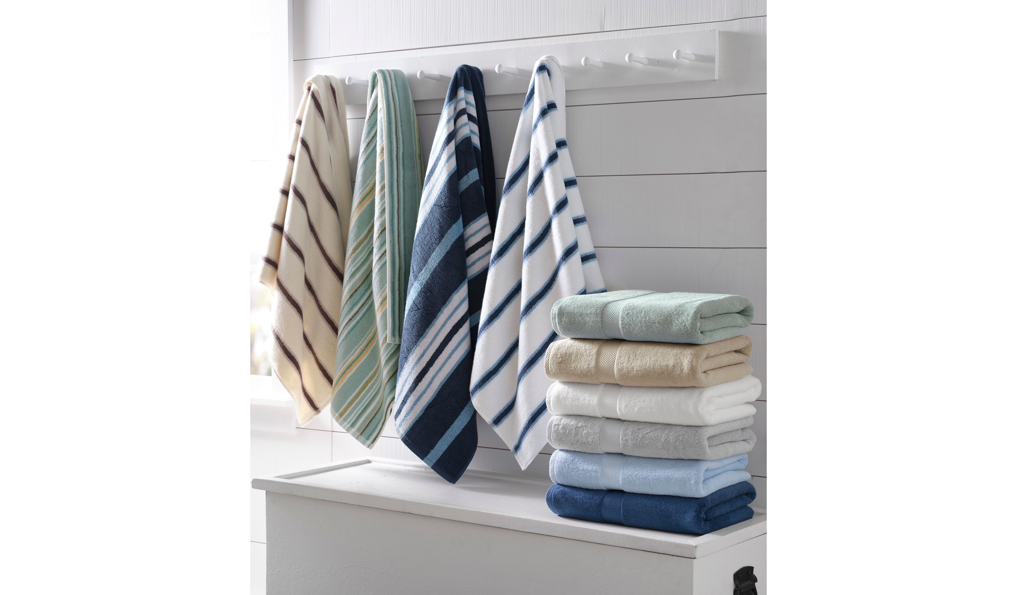 Premium Cotton Towel Set, Stripe