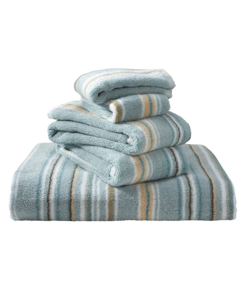 Premium Cotton Towel Set, Stripe, Sand Dollar, small image number 1