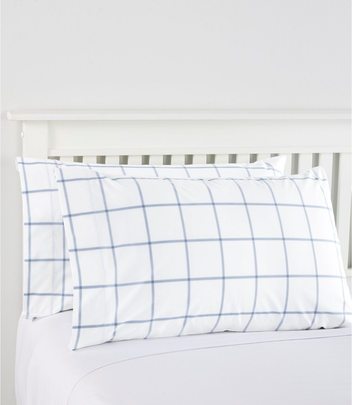 280-Thread-Count Pima Cotton Pillowcases, Windowpane, Set of Two