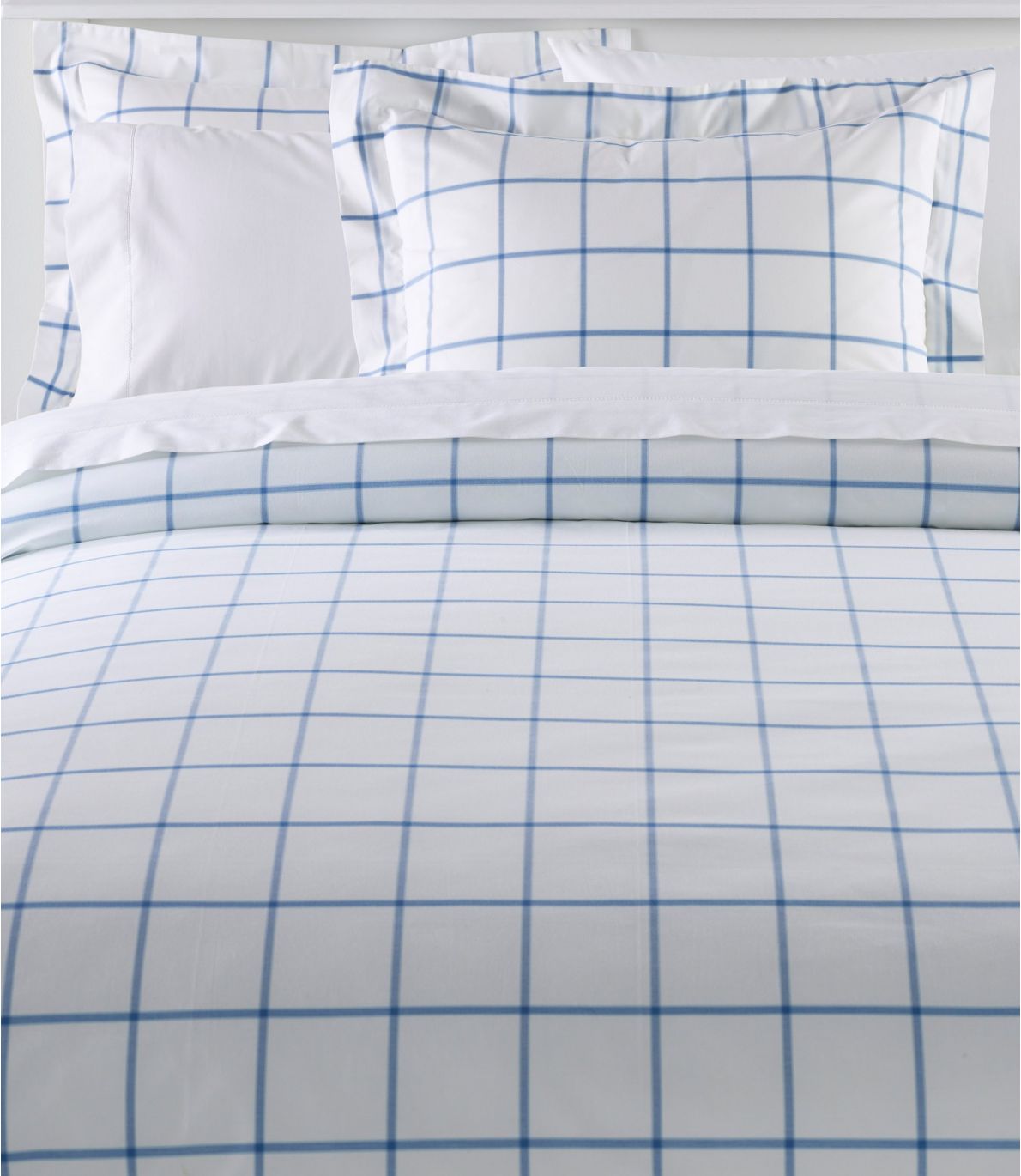 280-Thread-Count Pima Cotton Percale Comforter Cover Collection, Windowpane