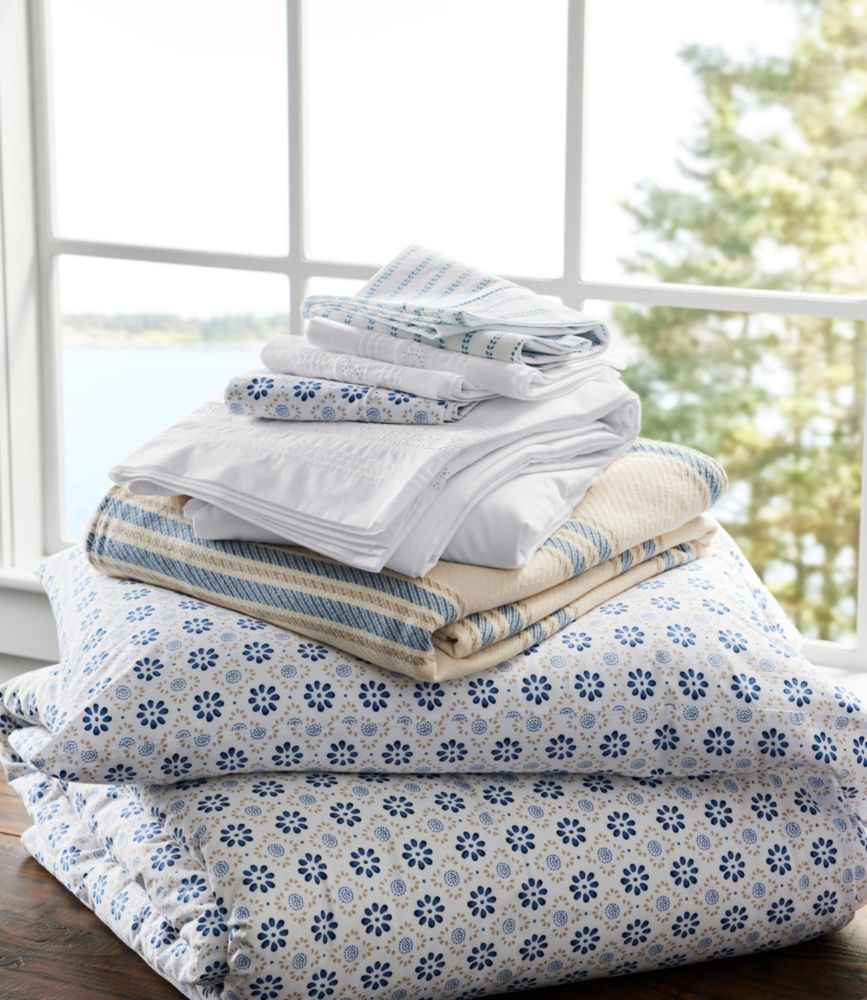 Sunwashed Percale Comforter Cover, Print, Blue Mist, small image number 6