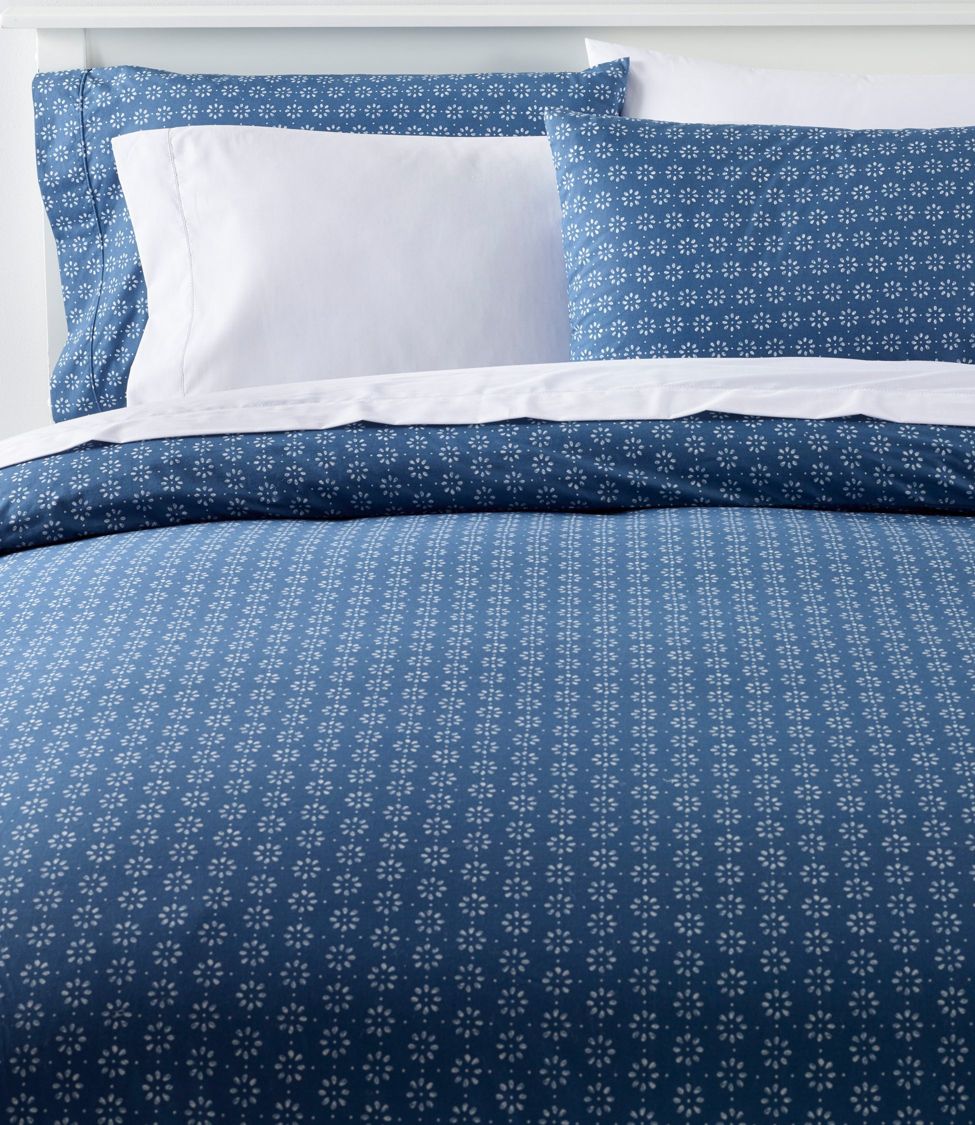Sunwashed Percale Comforter Cover Print At L L Bean