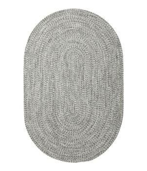 All-Weather Braided Rug, Concentric Pattern Oval