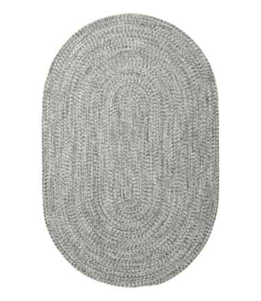 All-Weather Braided Rug, Concentric Pattern Oval
