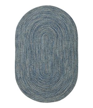 All-Weather Braided Rug, Concentric Pattern Oval