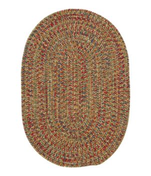 All-Weather Braided Rug, Concentric Pattern Oval