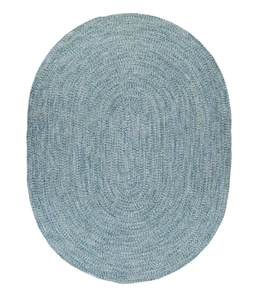 All-Weather Braided Rug, Concentric Pattern Oval
