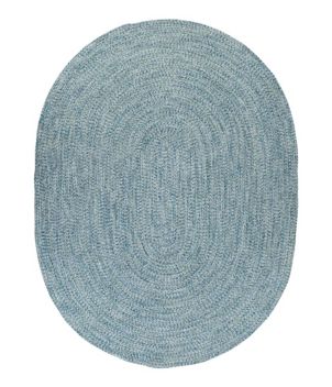 All-Weather Braided Rug, Concentric Pattern Oval