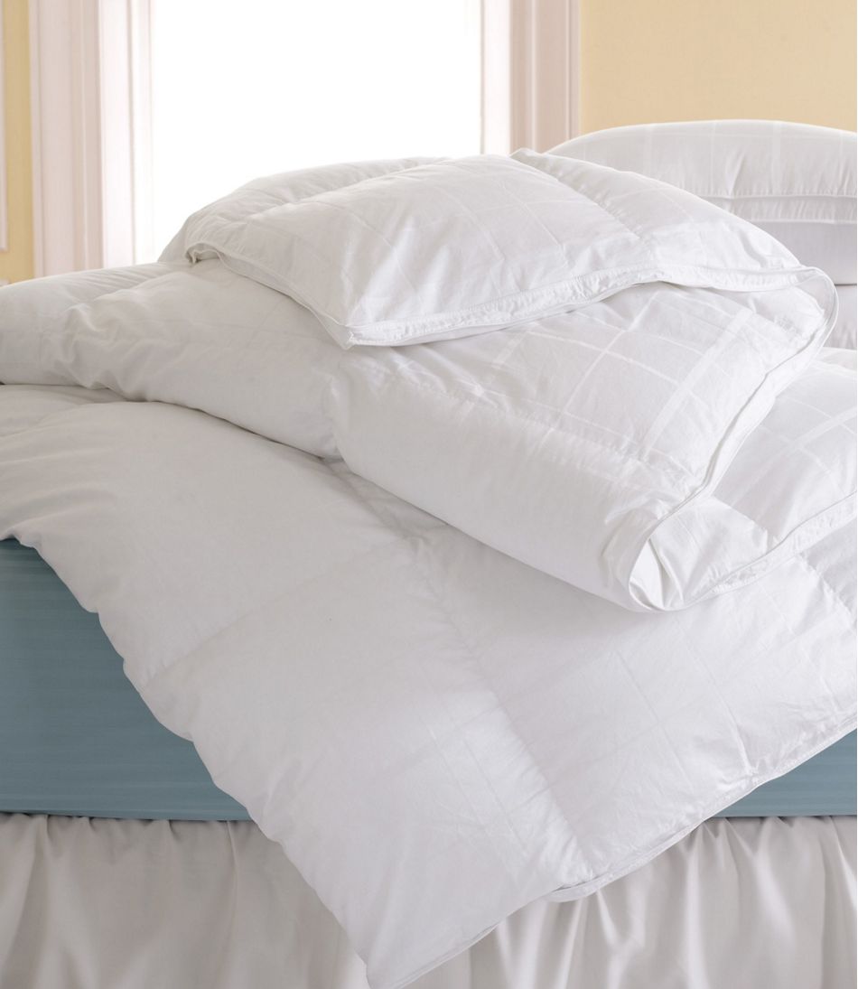 Sateen White Goose Down Comforter, Warm