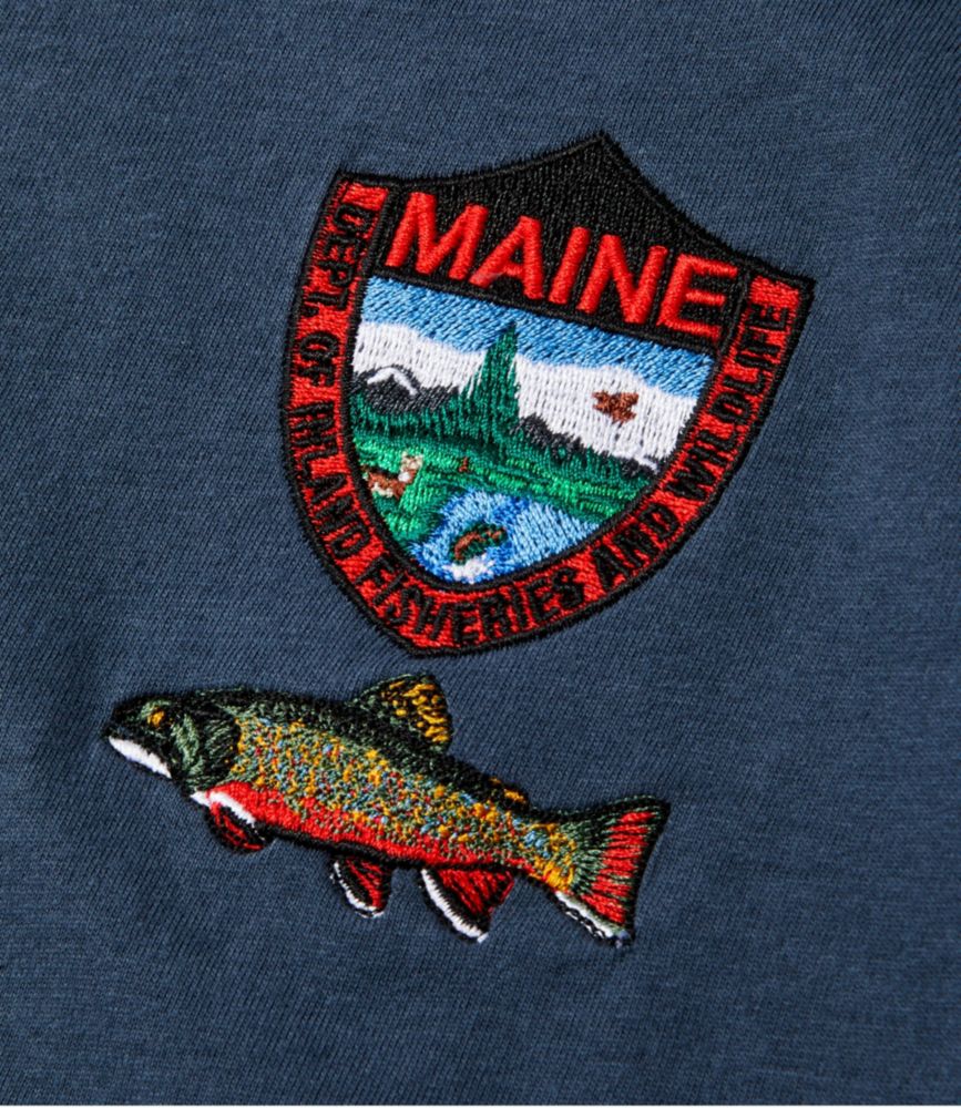 Men's MIF&W Tee, Long-Sleeve Brook Trout, Indigo, small image number 4