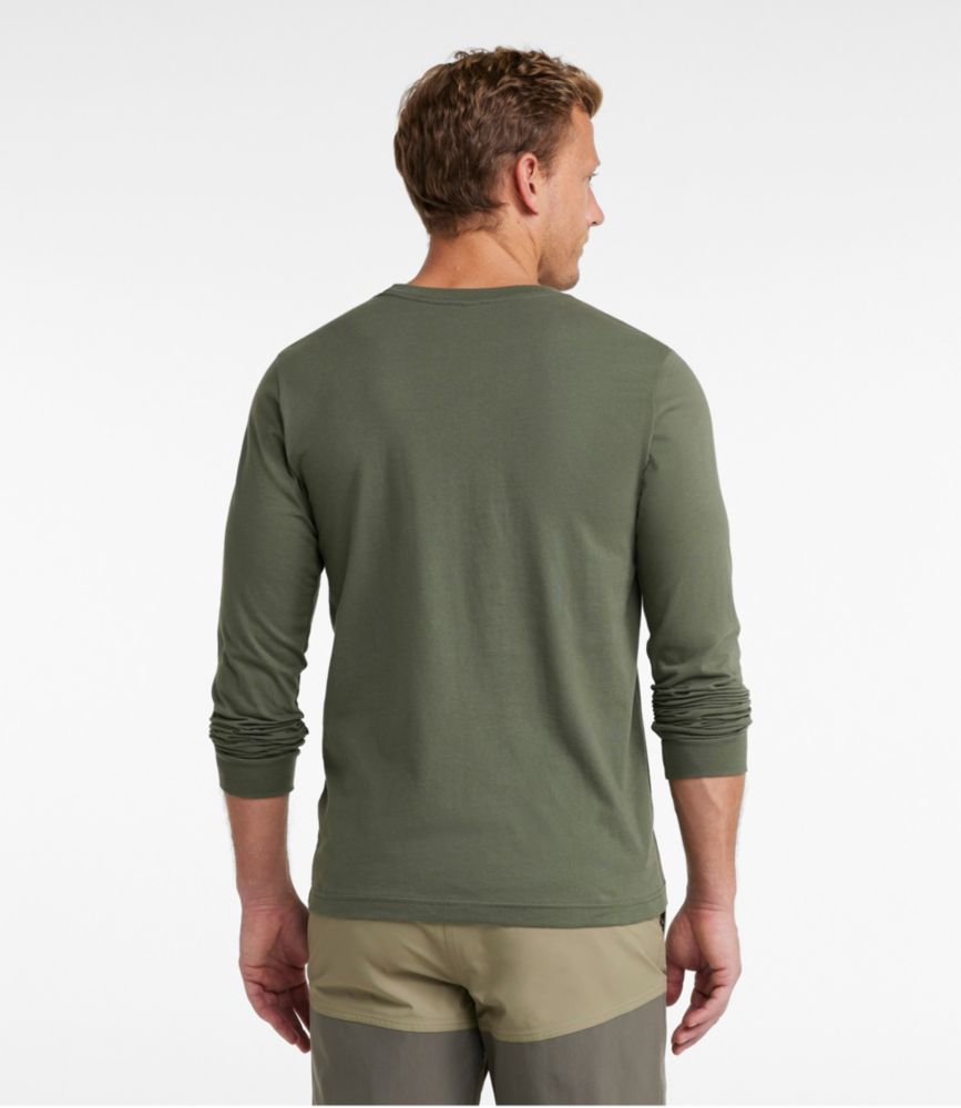 Men's MIF&W Tee, Long-Sleeve White-Tailed Deer, Military Green, small image number 3