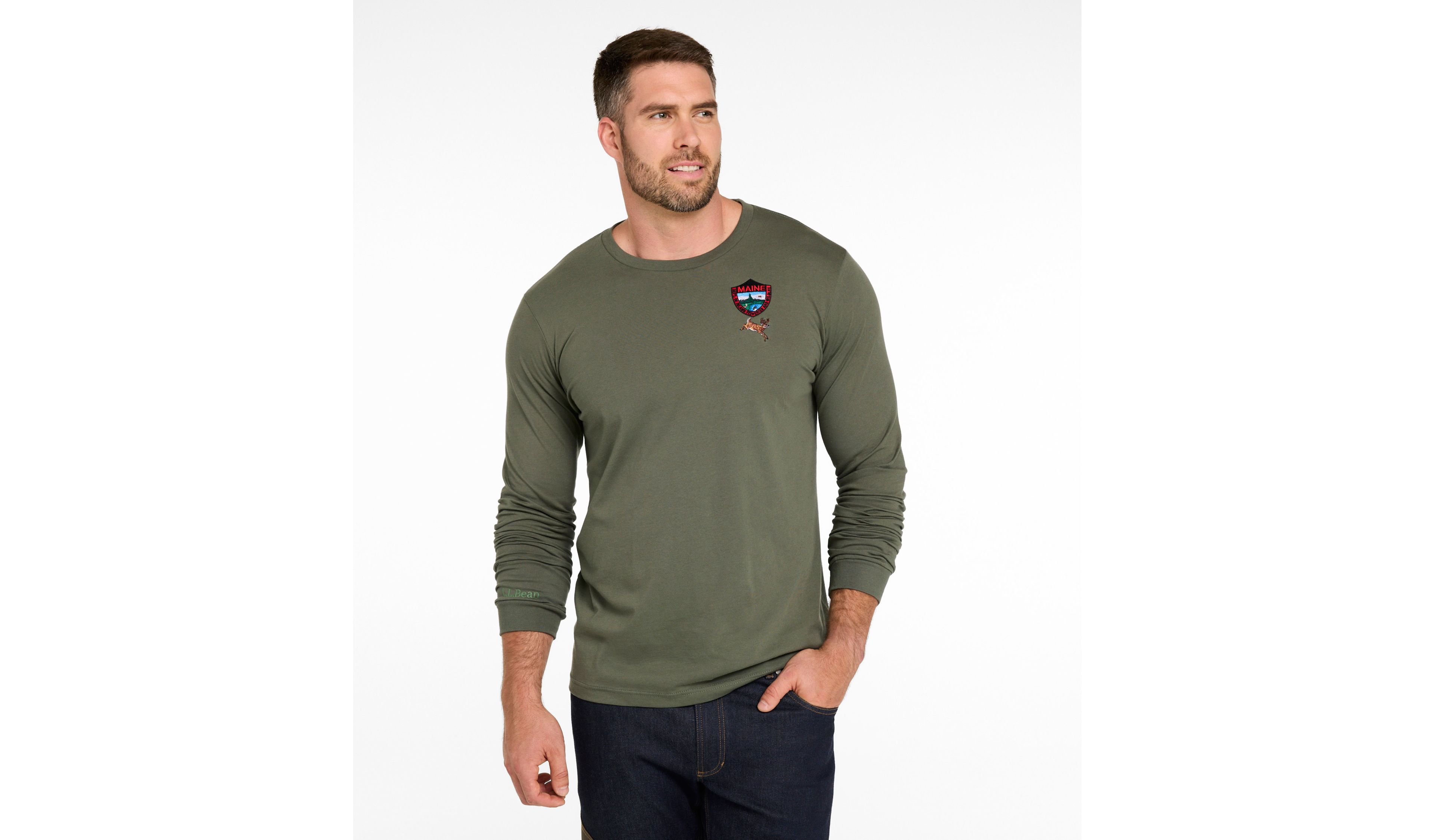 Men's MIF&W Tee, Long-Sleeve White-Tailed Deer