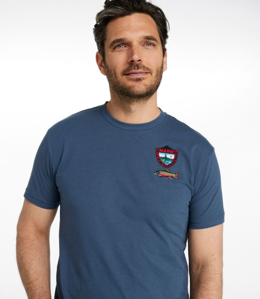 Men's MIF&W Tee, Short-Sleeve Brook Trout, Indigo, small image number 2