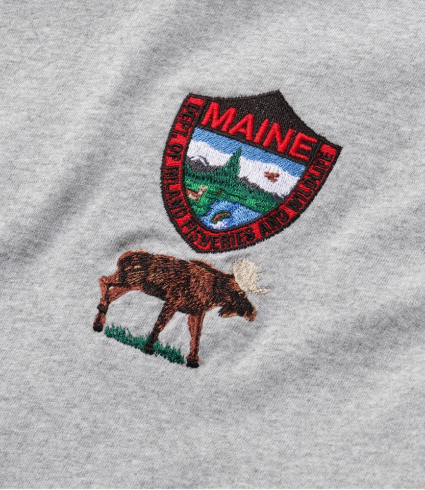 Men's Maine Inland Fisheries and Wildlife Tee, Moose, Light Heather Grey, small image number 4