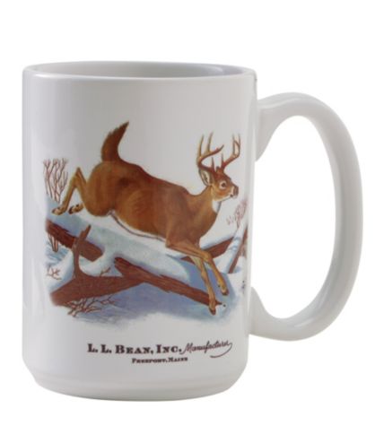 WHITETAIL DEER BLACK 20oz COFFEE MUG