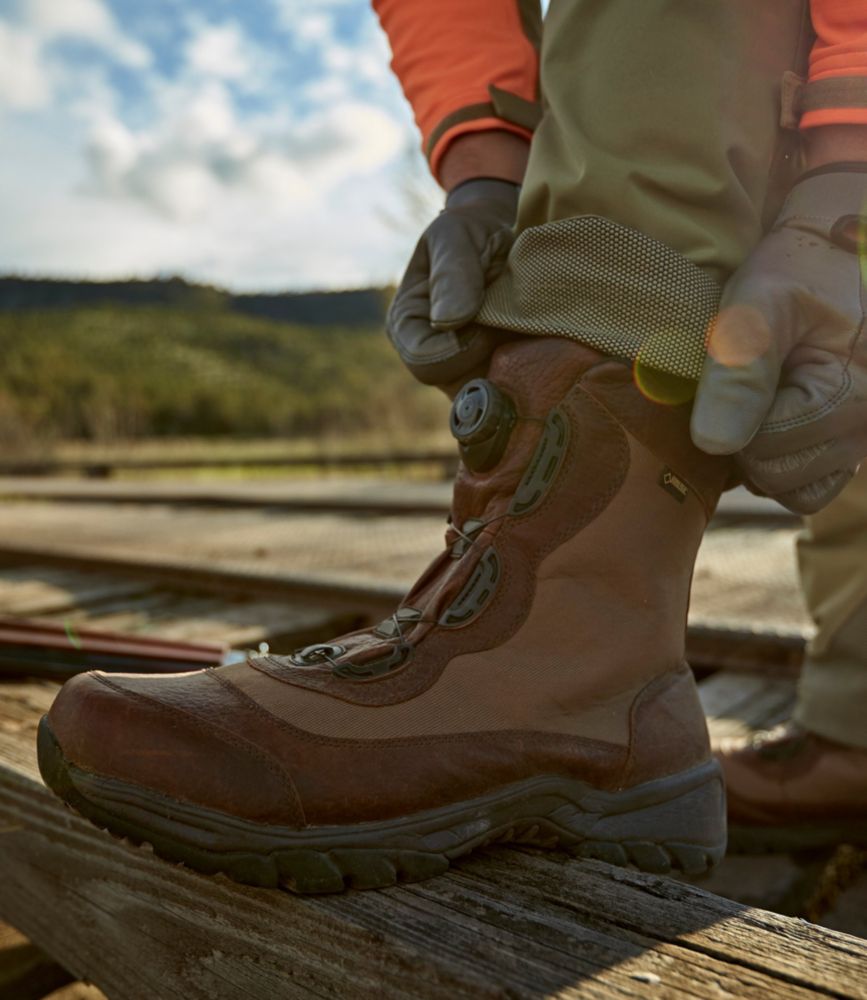 work boots with boa lacing system