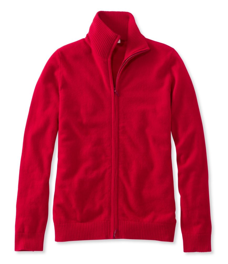 red zip up sweater women's
