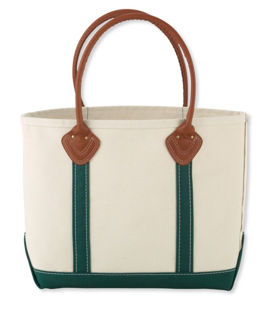 canvas tote with leather handles