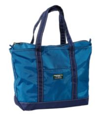 Leather-Handle Katahdin Boat and Tote Blue/Natural Large, Canvas Canvas/Leather | L.L.Bean