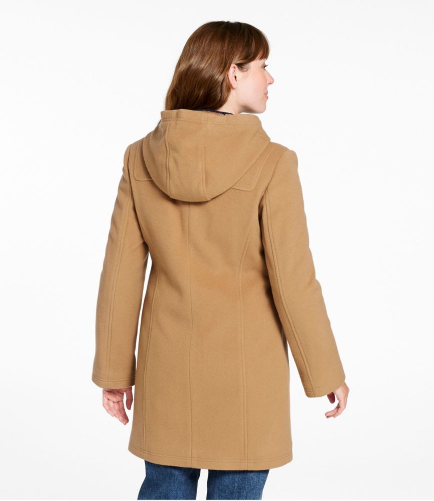 Women's Classic Lambswool Duffel Coat, Hickory Heather, small image number 3