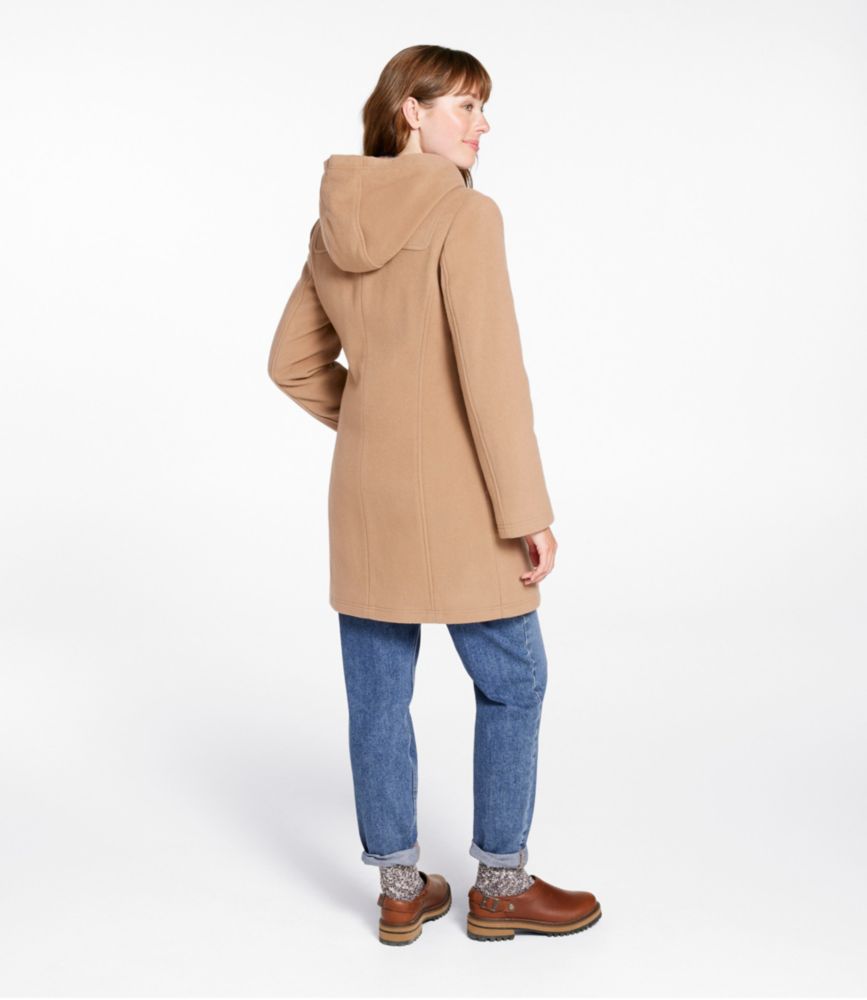 Women's Classic Lambswool Duffel Coat, Camel, small image number 5