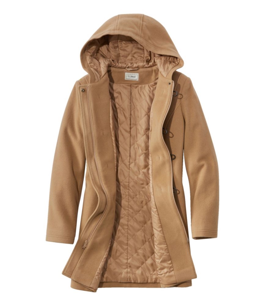 Women's Classic Lambswool Duffel Coat, Light Gray Heather, small image number 7