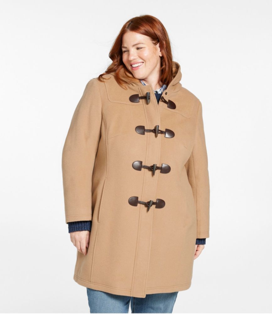 Women's Classic Lambswool Duffel Coat, Camel, small image number 2