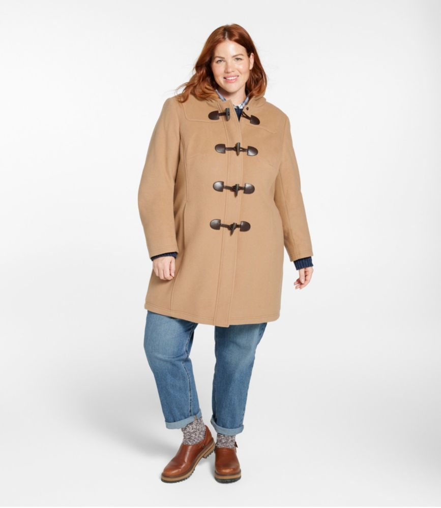 Women's Classic Lambswool Duffel Coat, Camel, small image number 4