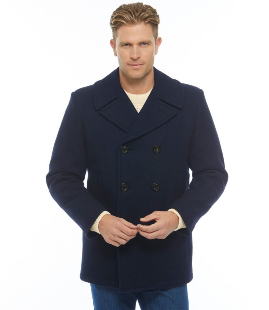 real navy pea coat