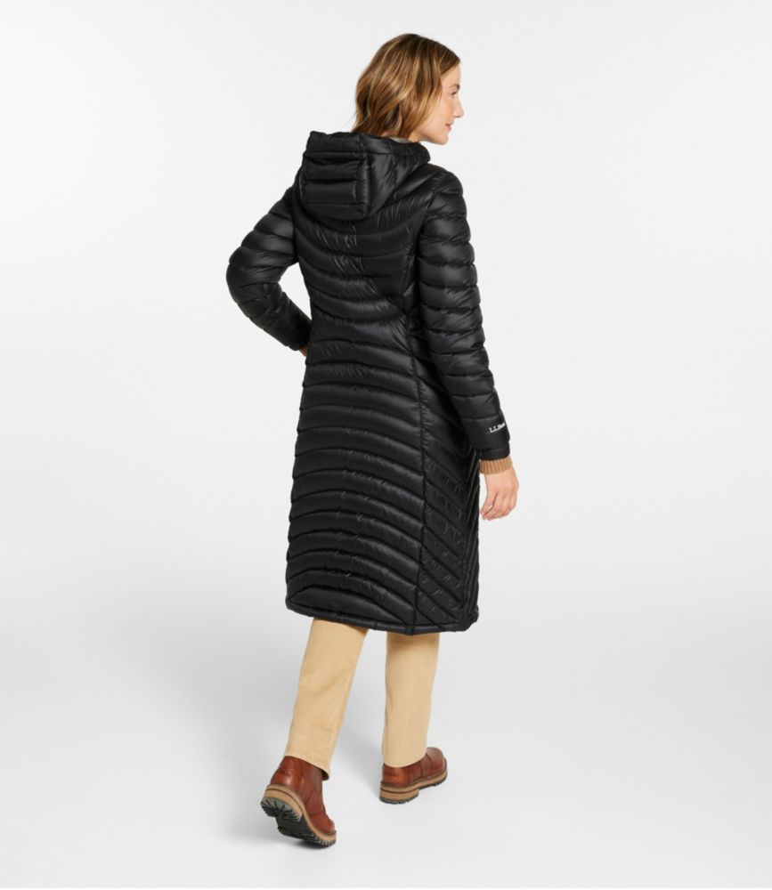 black long down coat womens