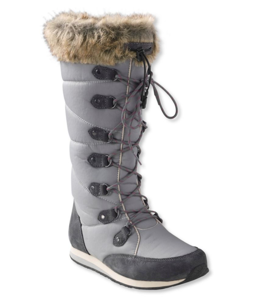 gray snow boots