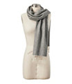 Irish Lambswool Scarf, Gray Heather Herringbone, small image number 1