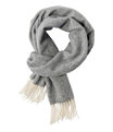 Irish Lambswool Scarf, Gray Heather Herringbone, small image number 0