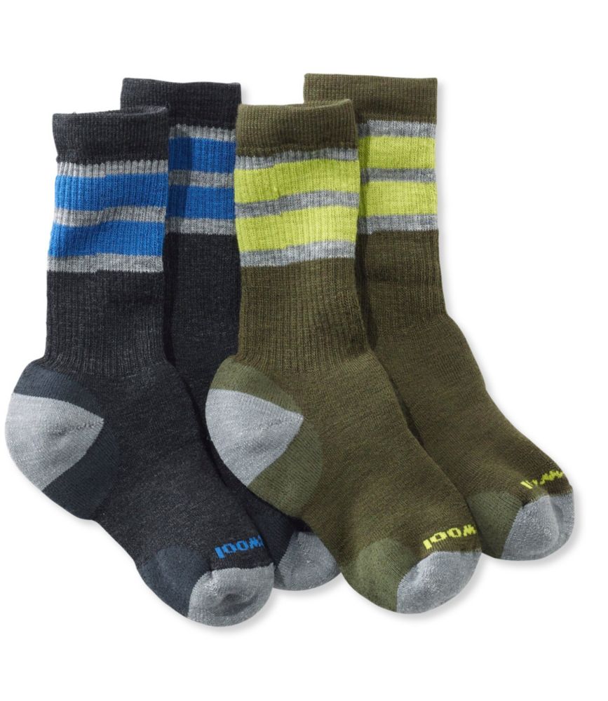 Kids' SmartWool Hiking Socks, Stripe TwoPack Socks at L.L.Bean