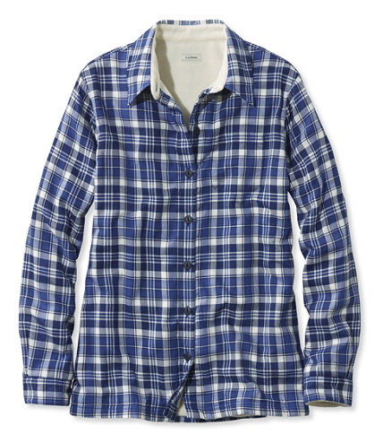 Fleece-Lined Flannel Shirt | Free Shipping at L.L.Bean