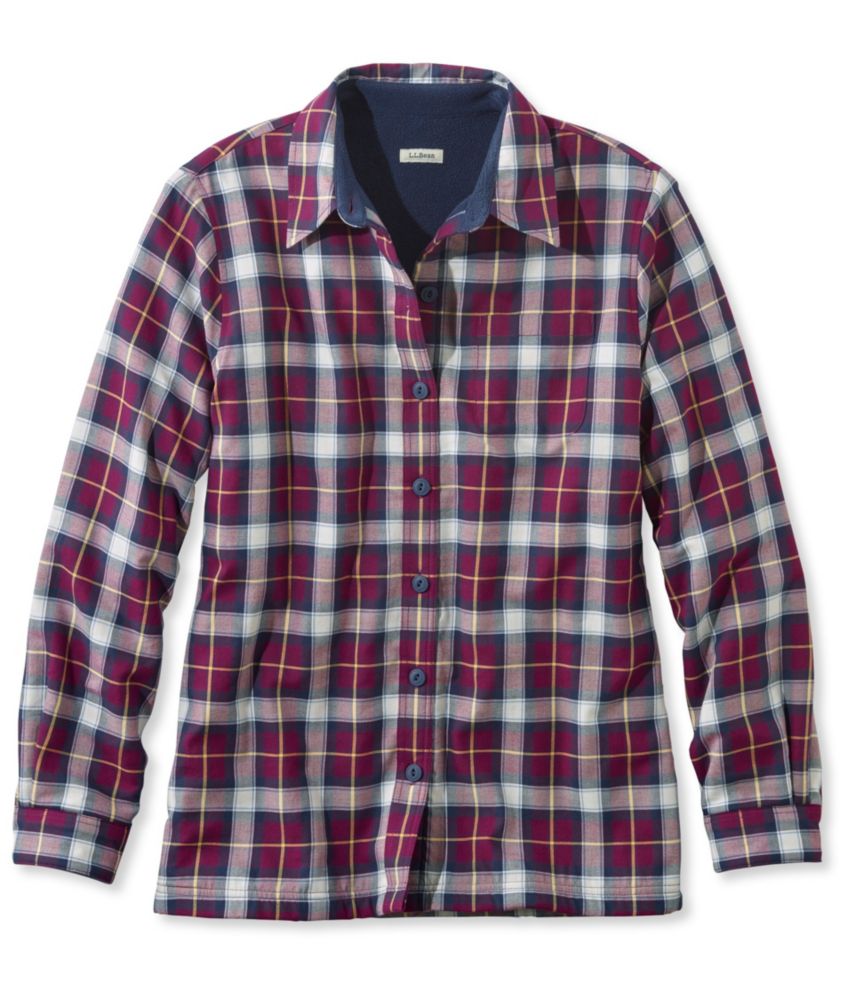 satin lined flannel shirt