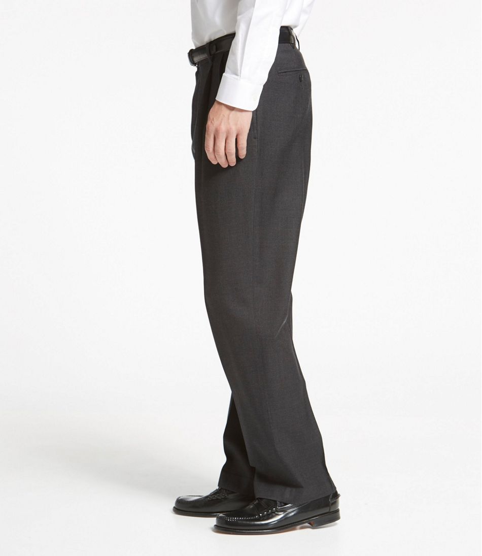 Men's Washable Year-Round Wool Pants, Classic Fit Pleated | Pants & Jeans at L.L.Bean