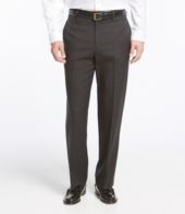 Men's Washable Year-Round Wool Pants, Classic Fit Plain Front