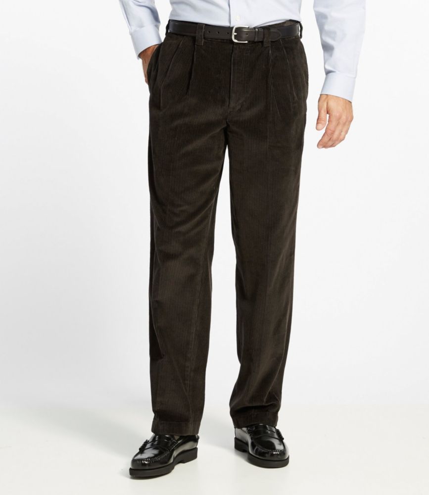 mens wide wale pleated corduroy pants