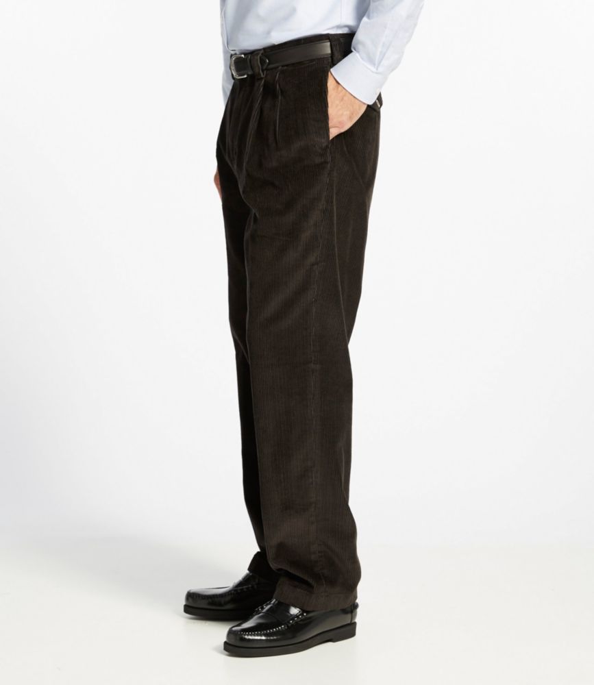 mens black pleated corduroy pants