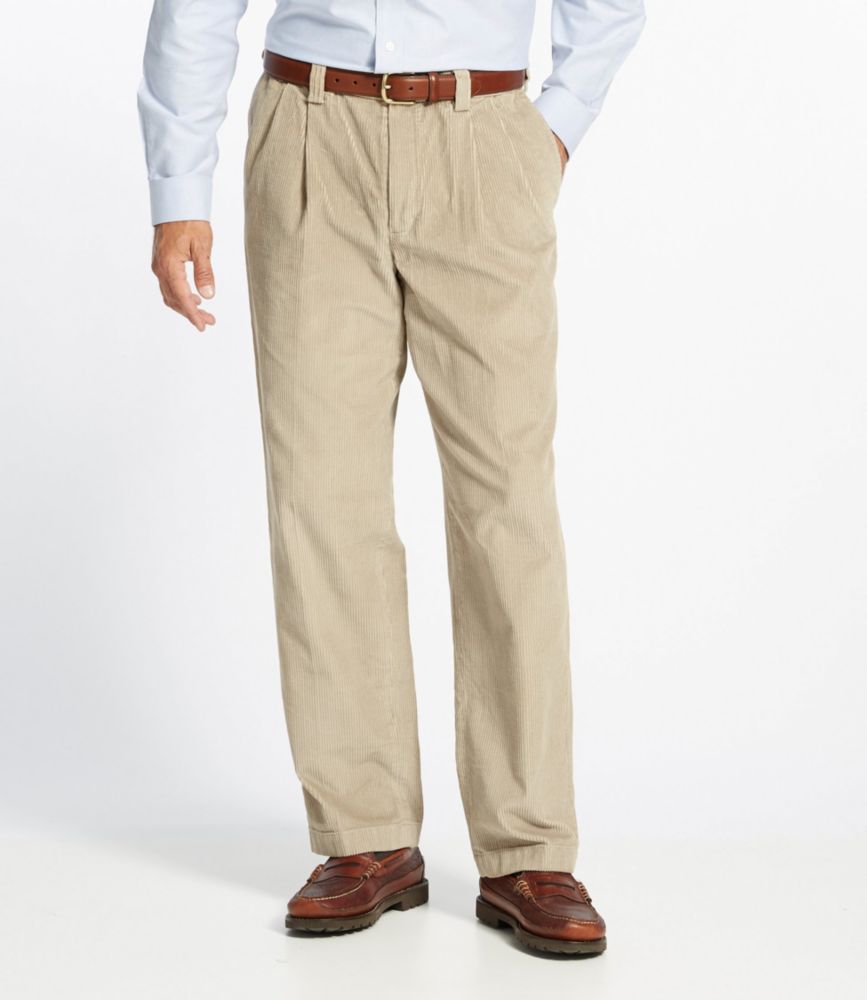 mens wide wale pleated corduroy pants