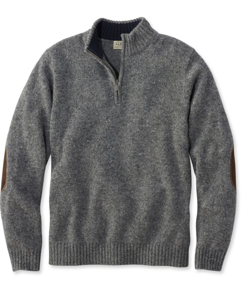 Men's Shetland Wool Sweater, Quarter-Zip | Sweatshirts & Fleece at L.L.Bean