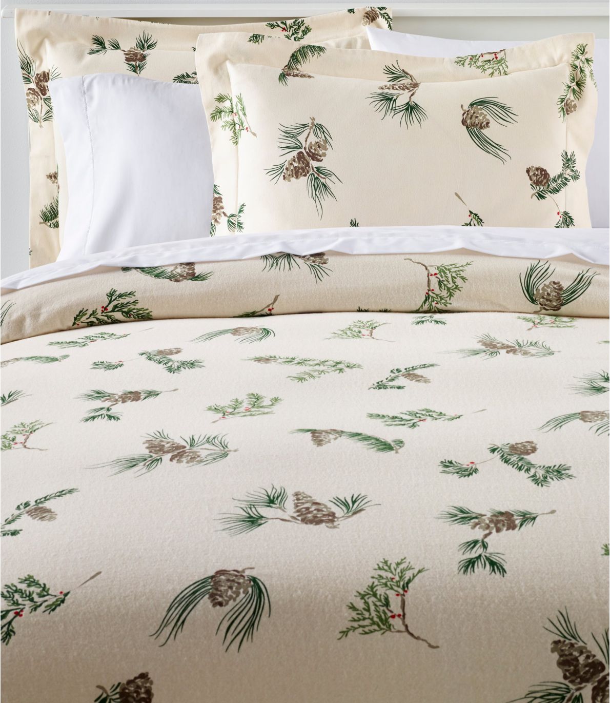 Ultrasoft Comfort Flannel Comforter Cover Collection, Evergreen