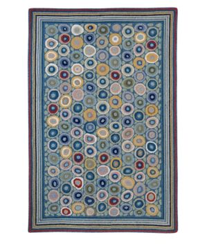 Wool Hooked Rug, Coins