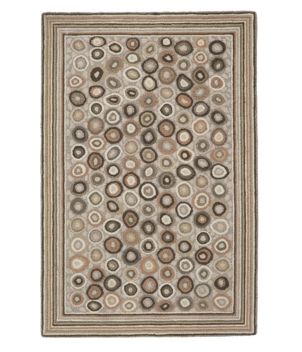Wool Hooked Rug, Coins