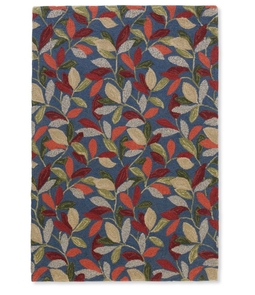 Wool Hooked Rug, Woodland Leaves