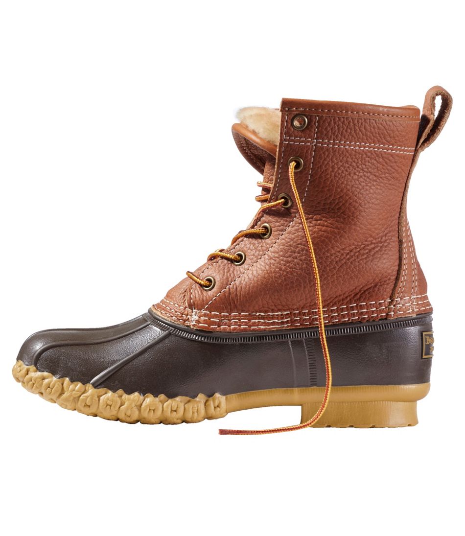 Women's Bean Boots, 8" Shearling-Lined Insulated